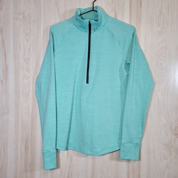 Under Armour Blue Fitted Cold Gear Jacket Sz Lg - Picture 2 of 5